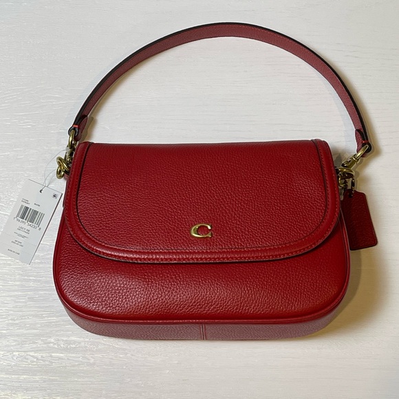 Coach Legacy Ruby Red Shoulder Bag with Brass Hardware - Picture 3 of 15